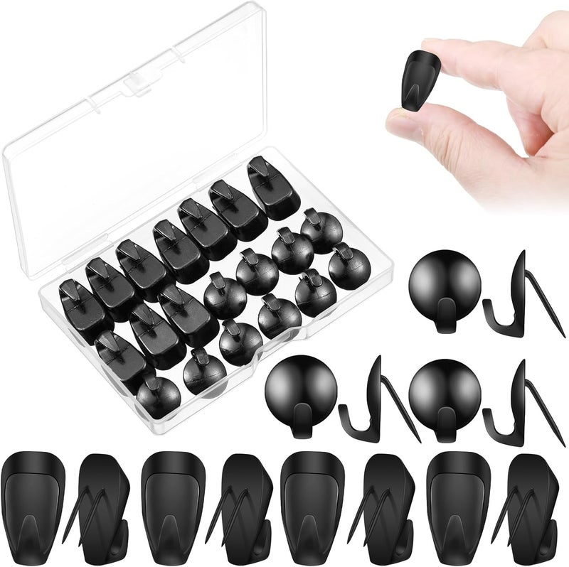 AuraRay Cubicle Hooks Fabric Panel Wall Hooks, 20 Pieces Metal Push Pin Picture Hanging Hooks for 40 Lbs/20 Lbs, Cubicle Coat Hook for Office Home Cork Board Accessories - Image 1